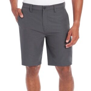 Hurley Men's Charcoal Flat-Front Performance Shorts